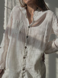 LINEN BUTTON UP