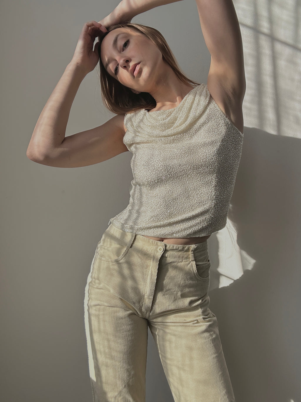 SILK BEADED TOP