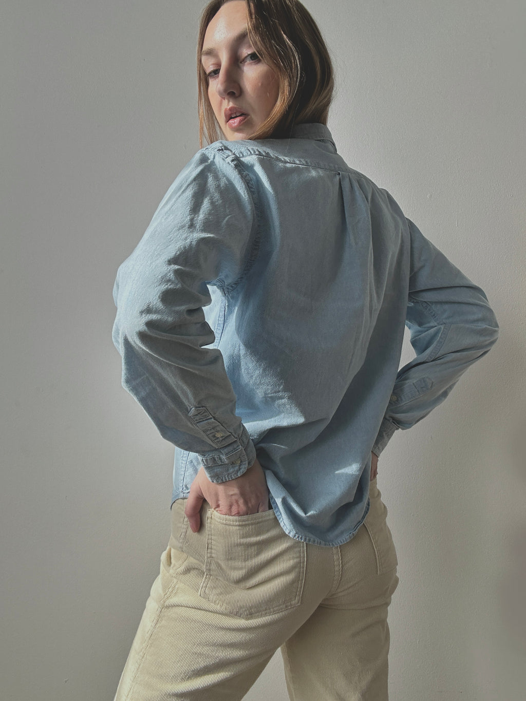 RALPH LAUREN COTTON BUTTON UP