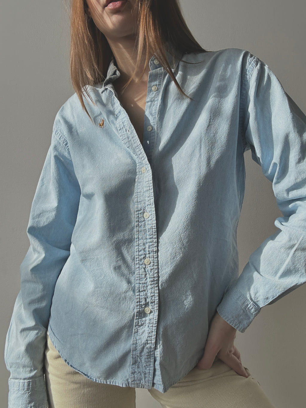 RALPH LAUREN COTTON BUTTON UP