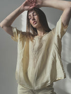 LINEN BOXY TEE