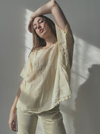 LINEN BOXY TEE