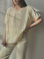 LINEN BOXY TEE