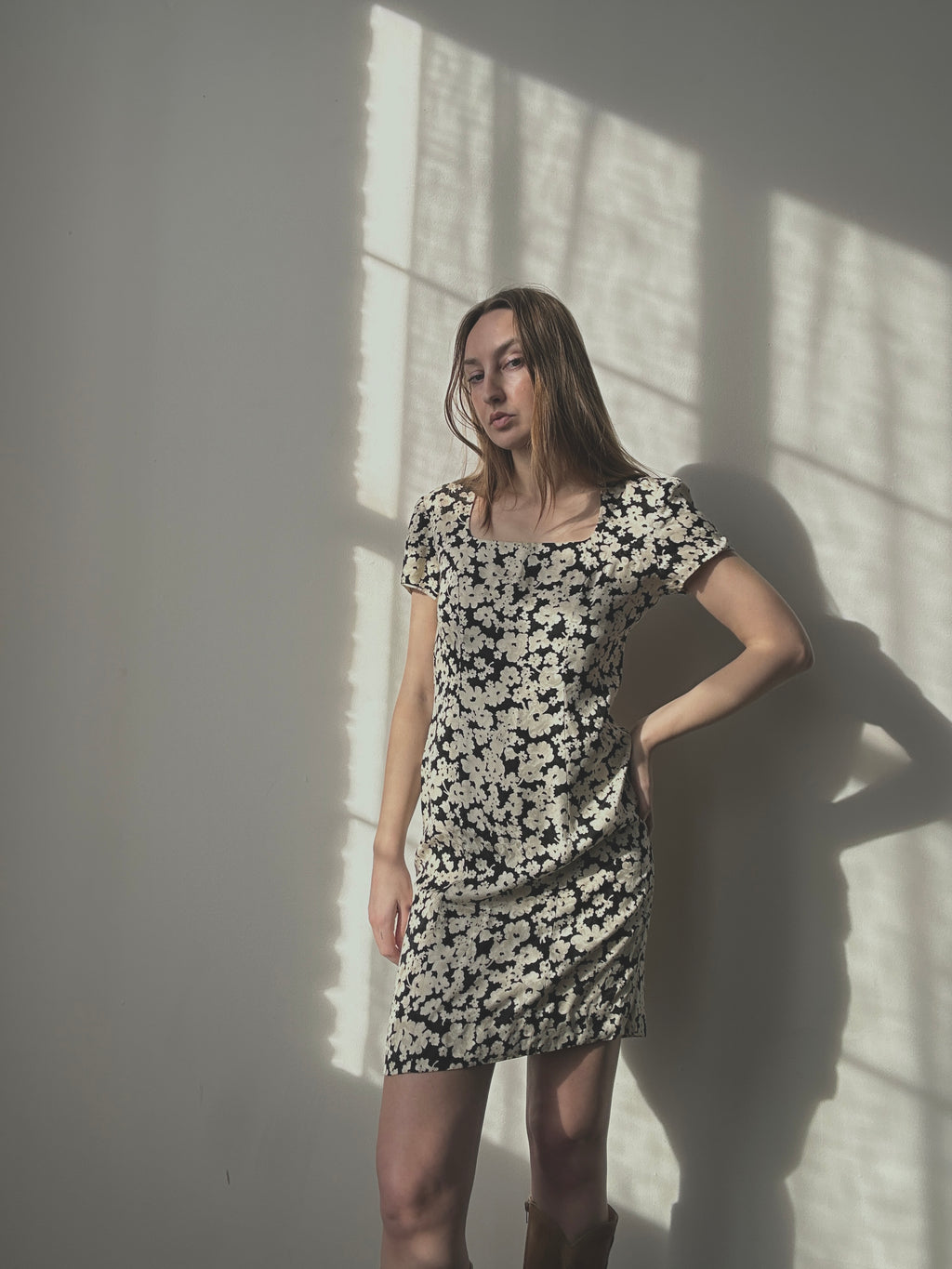 SILK FLORAL DRESS