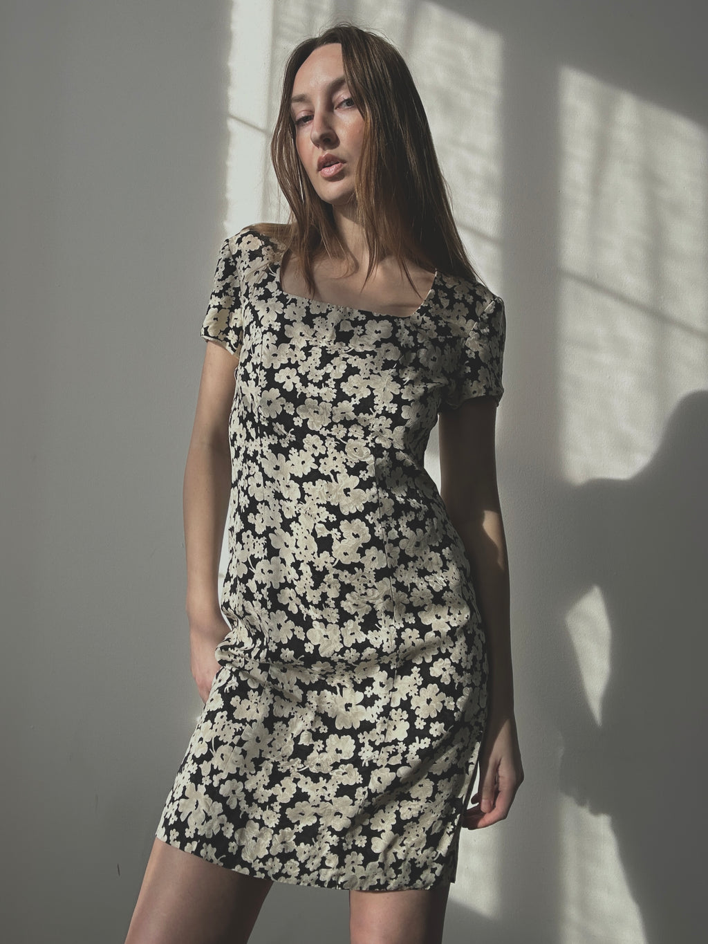 SILK FLORAL DRESS