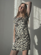 SILK FLORAL DRESS