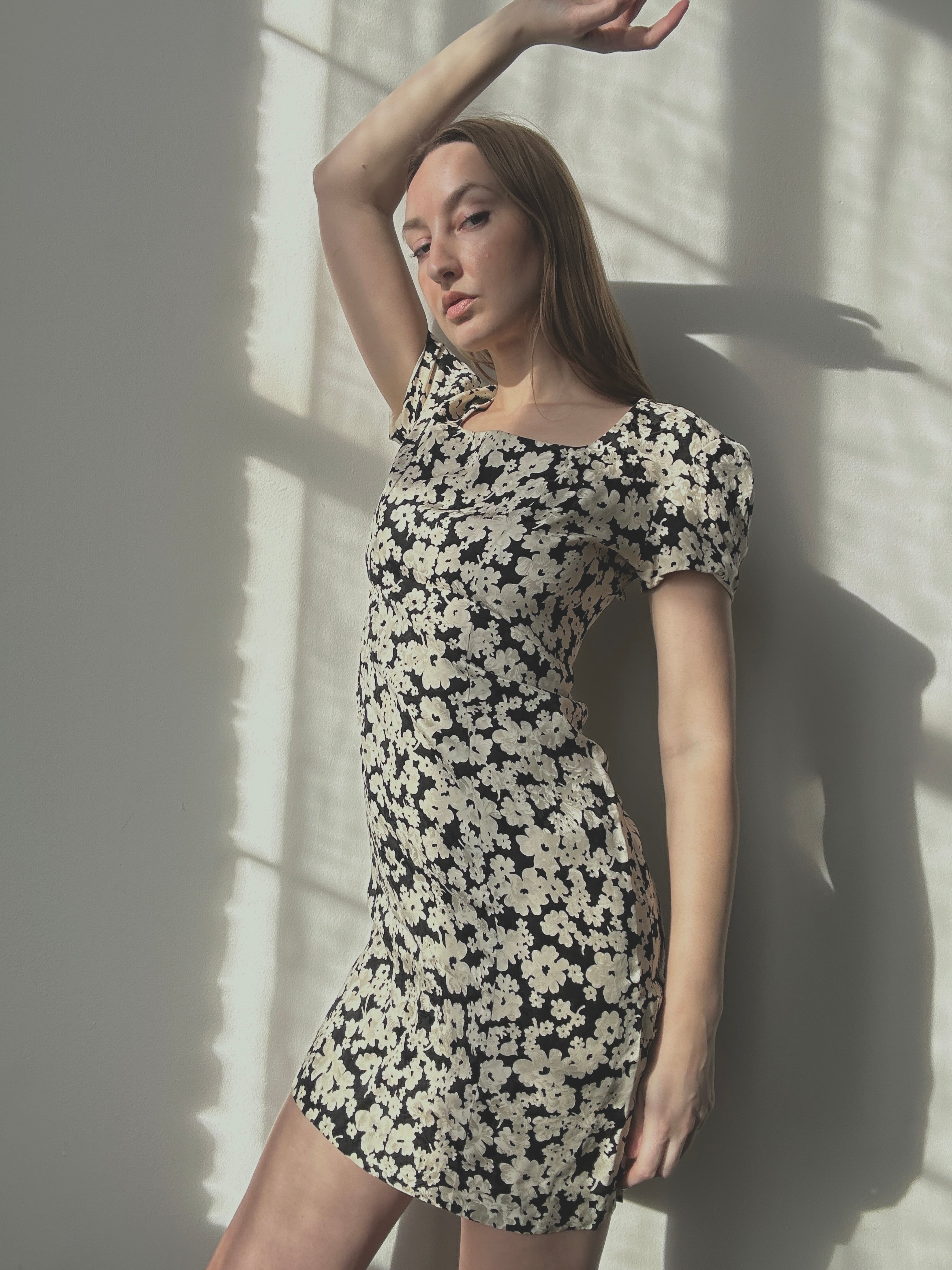 SILK FLORAL DRESS