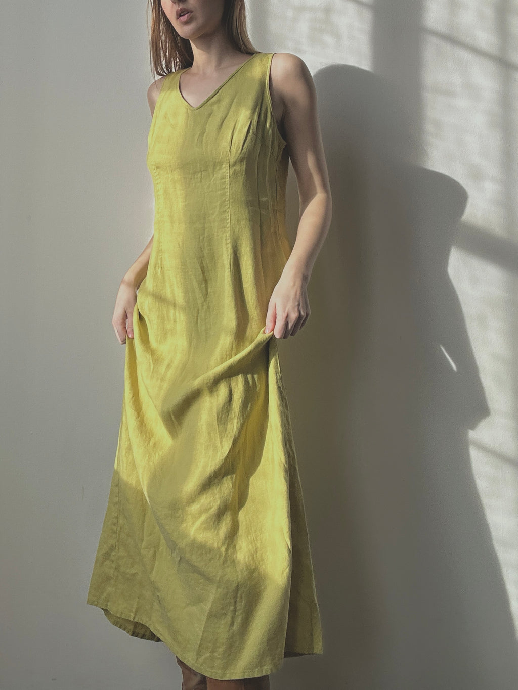 CHARTRUESE LINEN DRESS