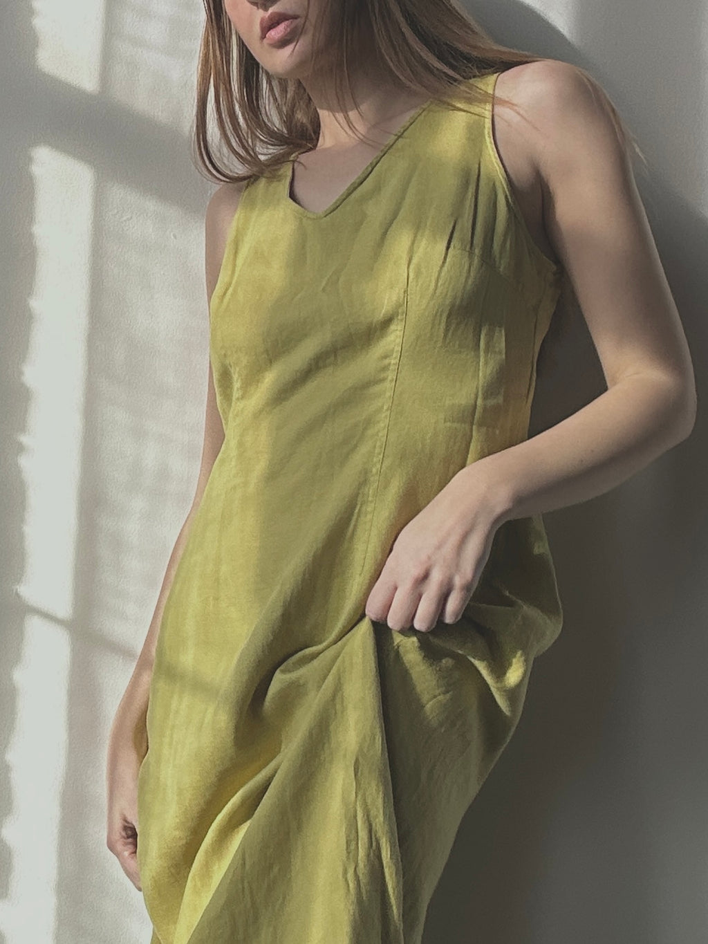 CHARTRUESE LINEN DRESS