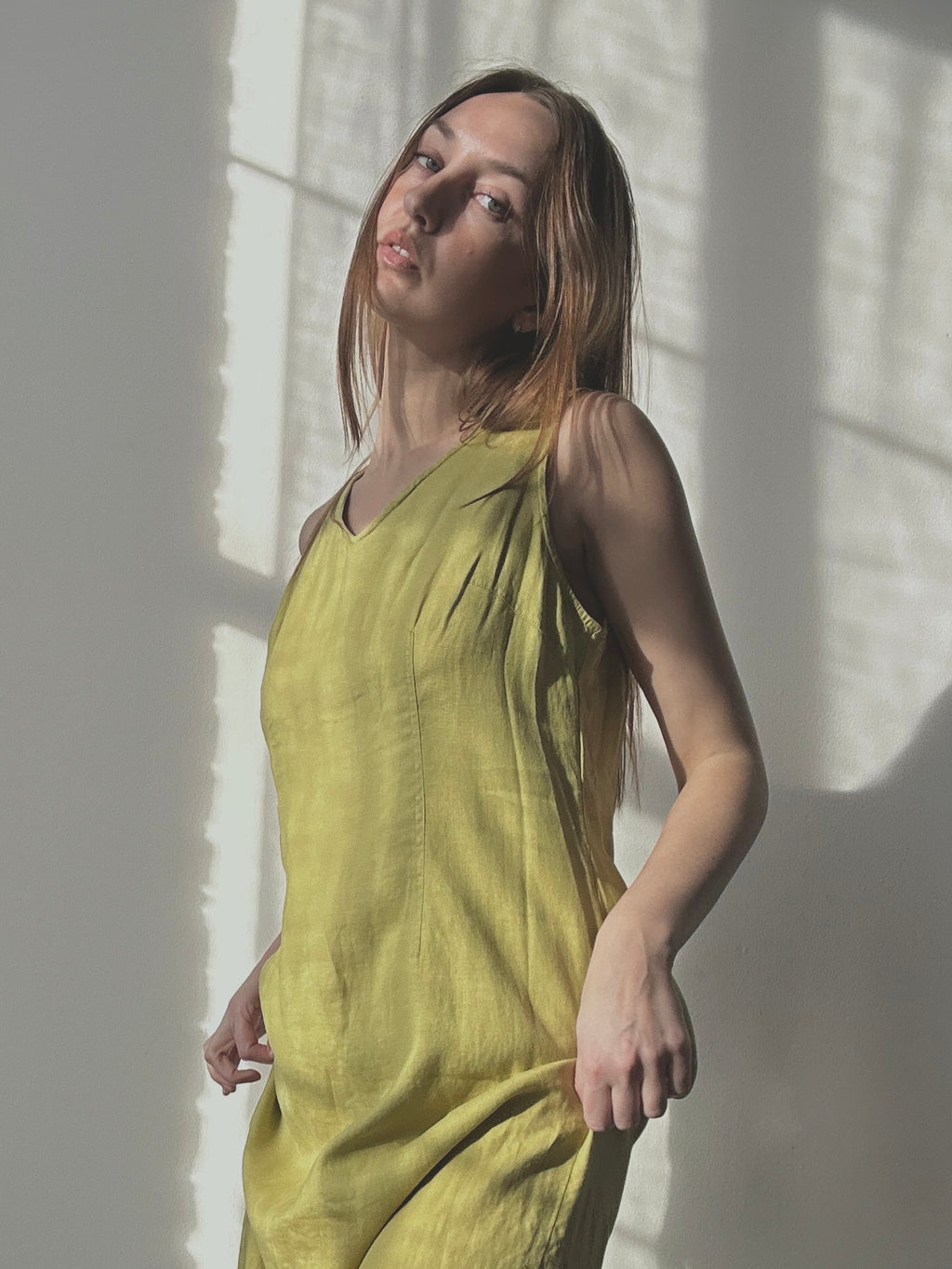 CHARTRUESE LINEN DRESS