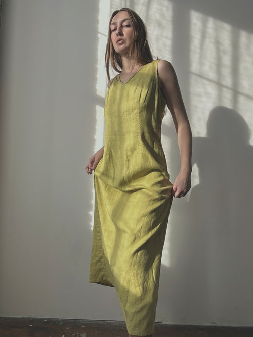 CHARTRUESE LINEN DRESS