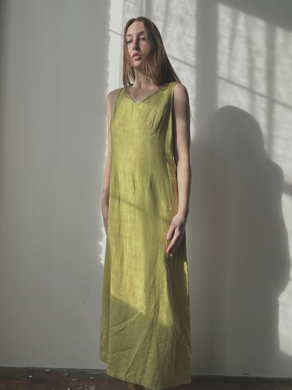 CHARTRUESE LINEN DRESS