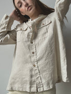 LINEN BUTTON UP