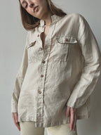 LINEN BUTTON UP