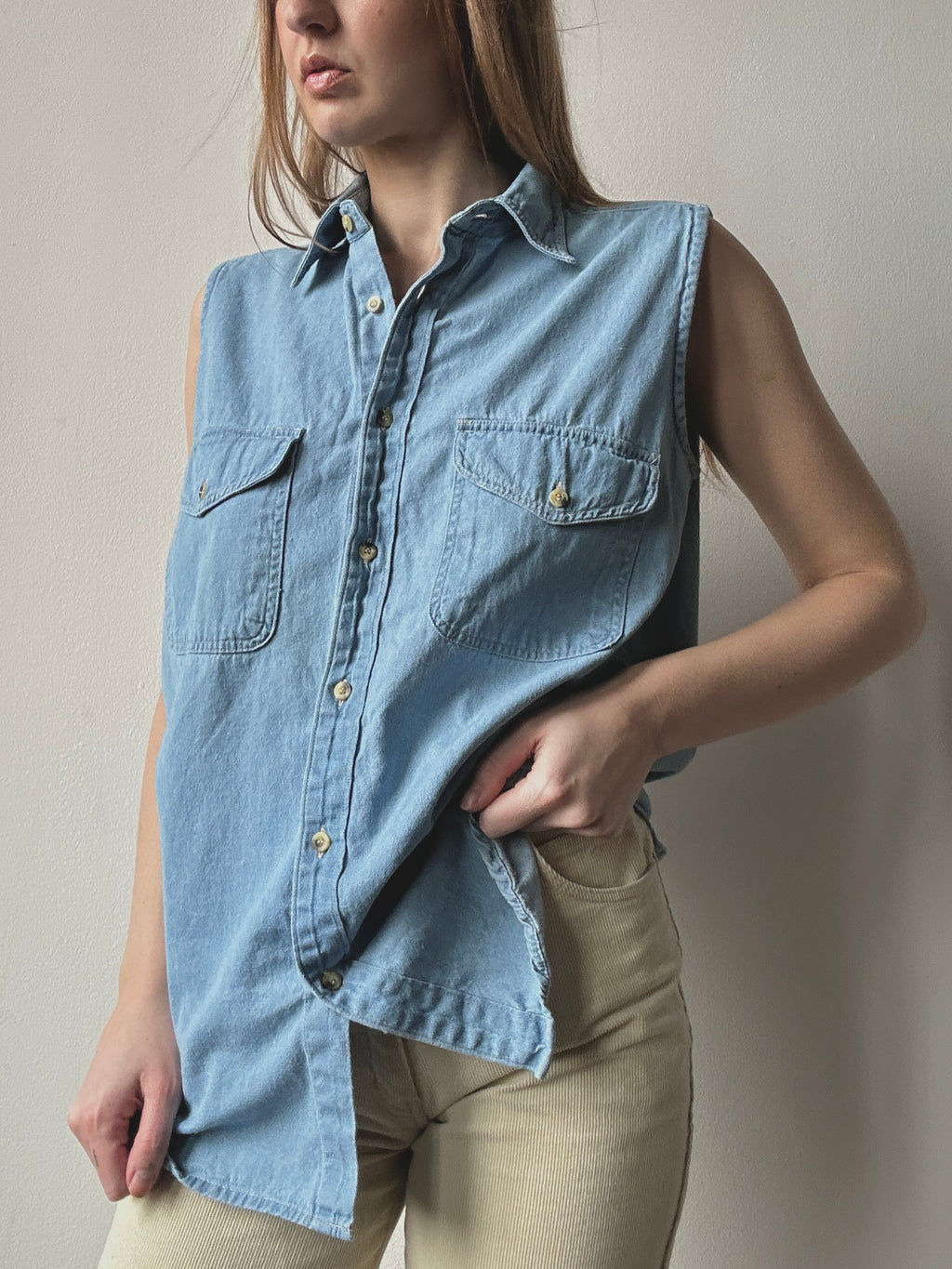 LIGHTWEIGHT DENIM TOP