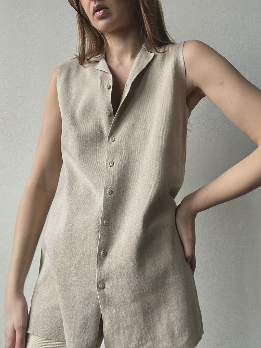 KNIT COTTON TANK