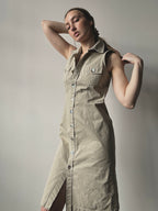COTTON BUTTON UP DRESS