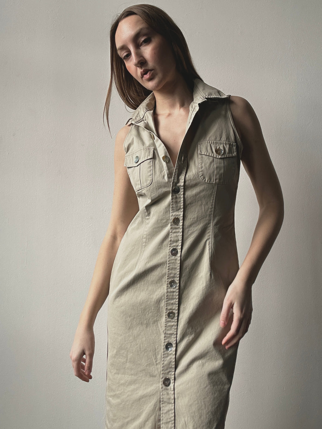 COTTON BUTTON UP DRESS