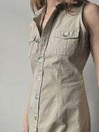 COTTON BUTTON UP DRESS