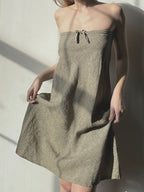 LINEN STRAPLESS DRESS AND/OR SKIRT
