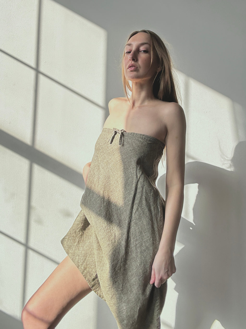 LINEN STRAPLESS DRESS AND/OR SKIRT
