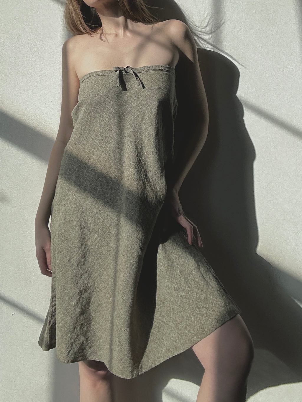 LINEN STRAPLESS DRESS AND/OR SKIRT