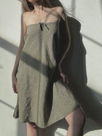 LINEN STRAPLESS DRESS AND/OR SKIRT