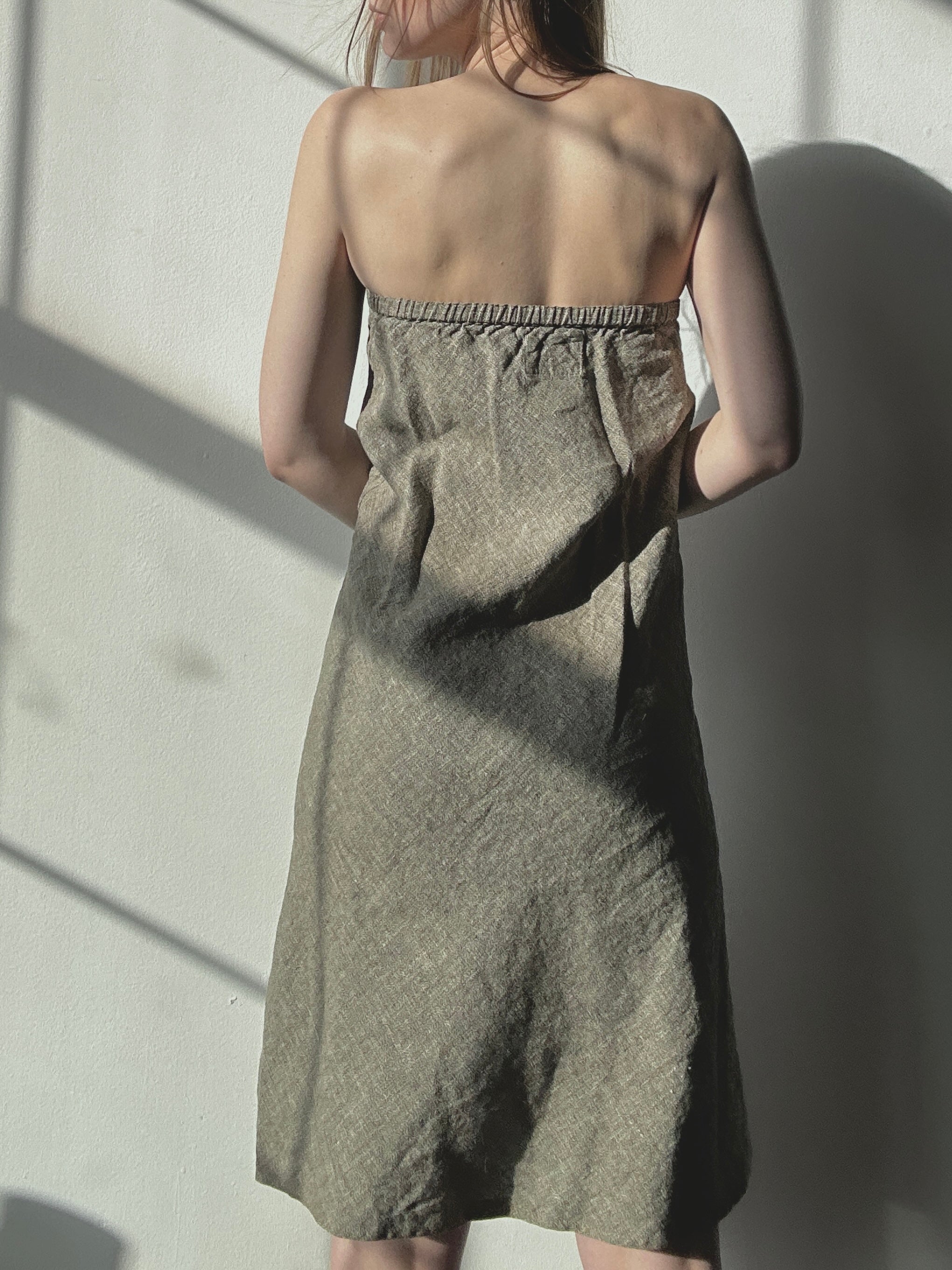 LINEN STRAPLESS DRESS AND/OR SKIRT
