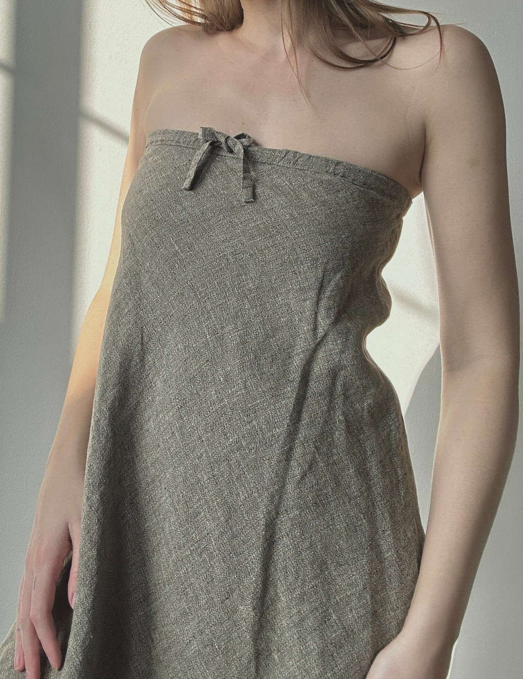 LINEN STRAPLESS DRESS AND/OR SKIRT