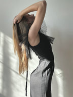 Tulle Neckline Dress