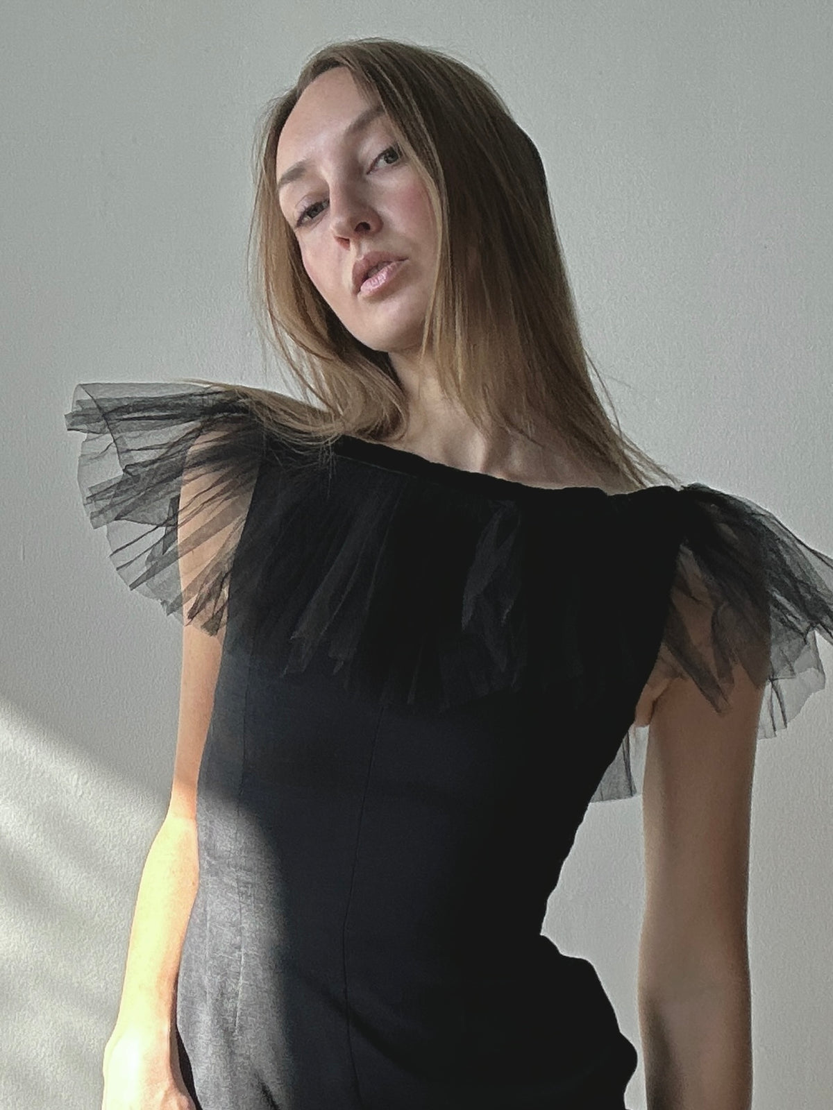 Tulle Neckline Dress