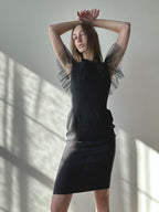 Tulle Neckline Dress