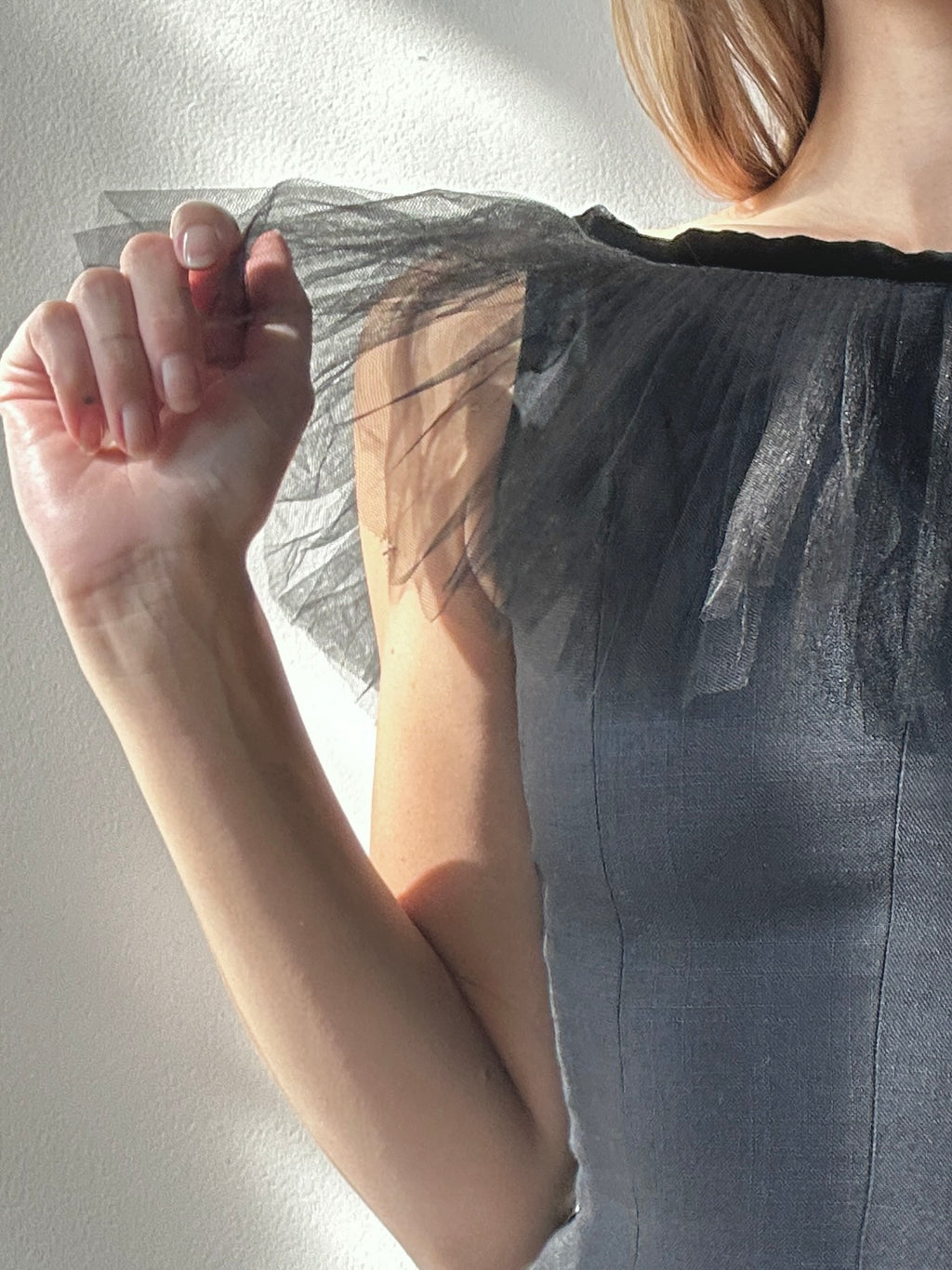 Tulle Neckline Dress