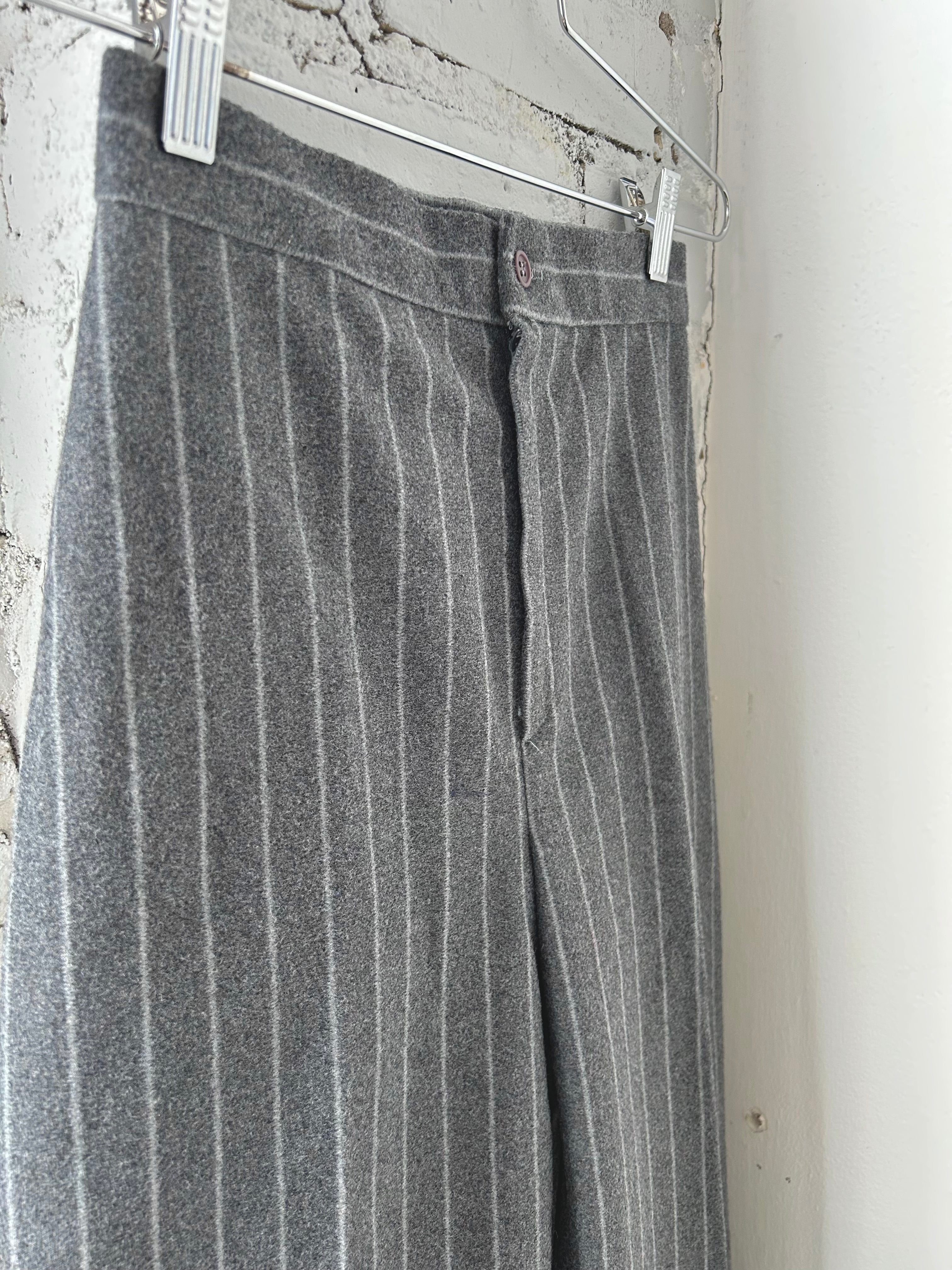 Grey Pinstripe Trousers