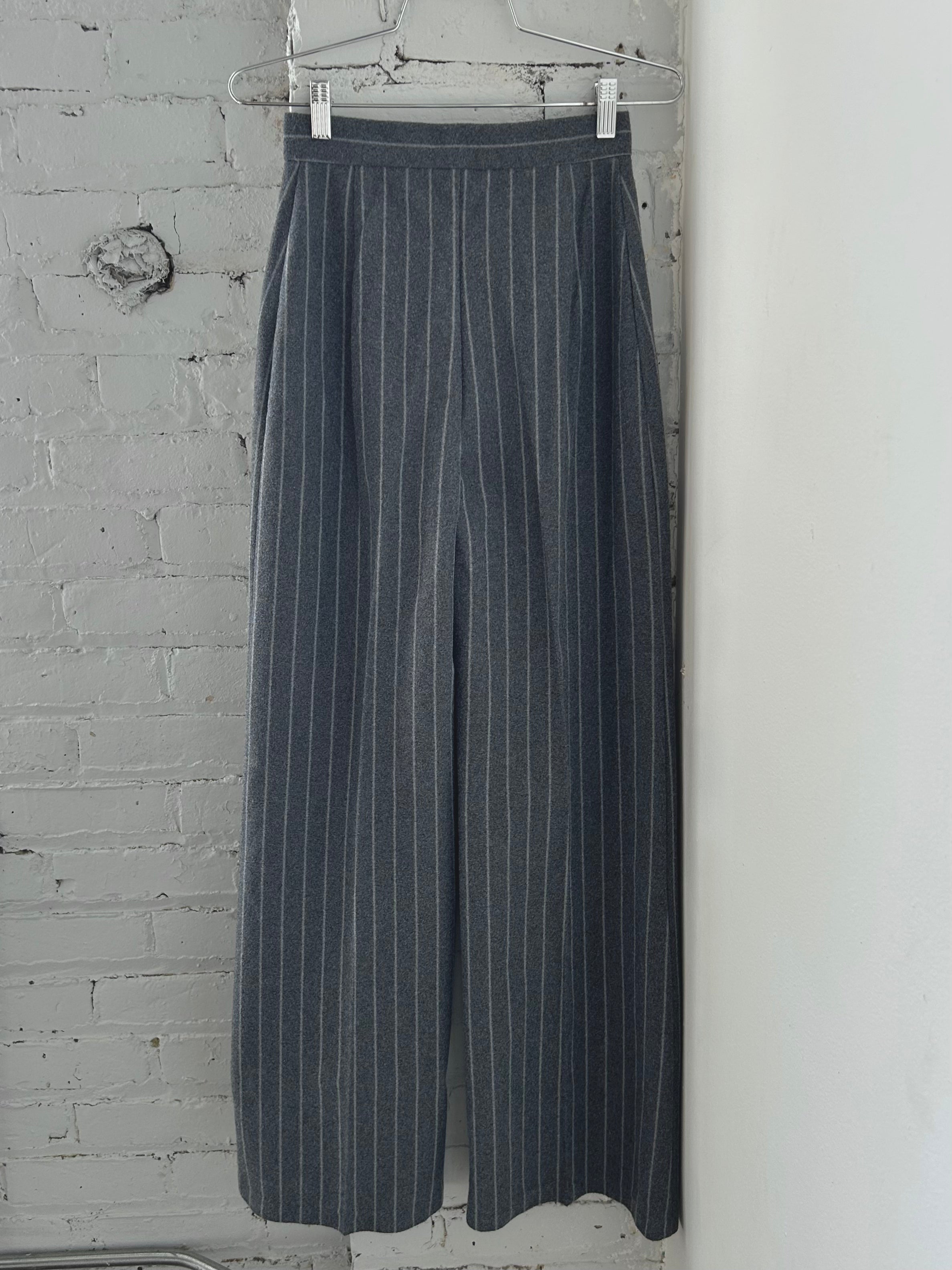 Grey Pinstripe Trousers
