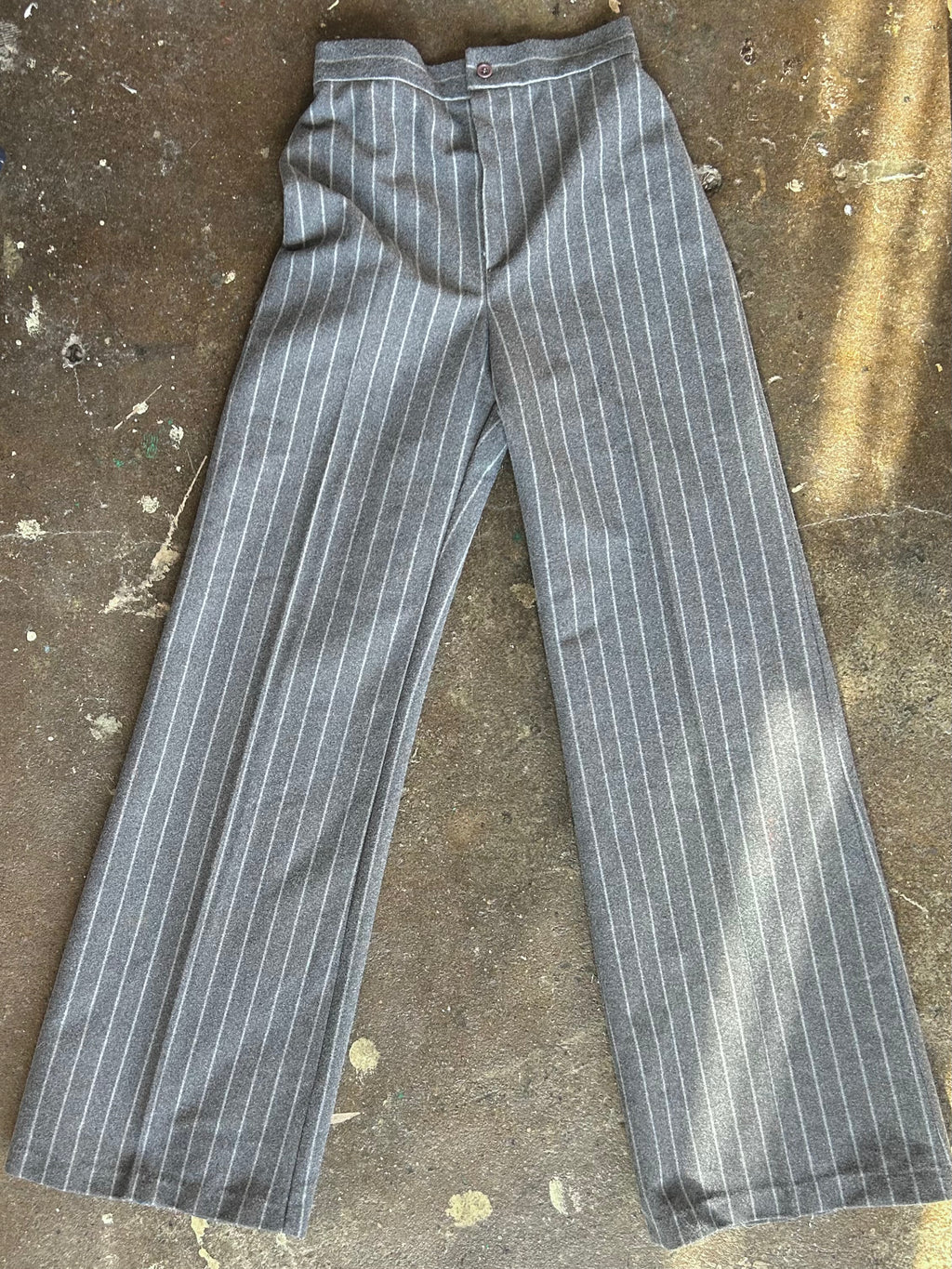 Grey Pinstripe Trousers