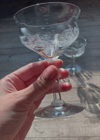 Etched Coupe Glasses